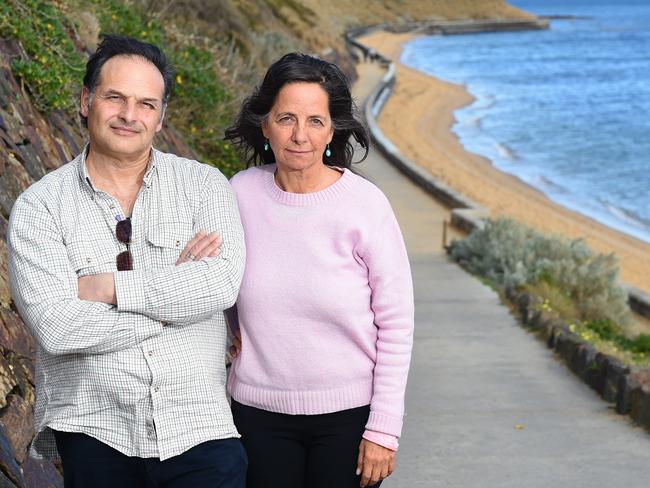 Marine science expert Hakan Dellal and Sandringham Foreshore Association president Dr Vicki Karalis are disappointed with DELWP’s plan. Picture: Josie Hayden