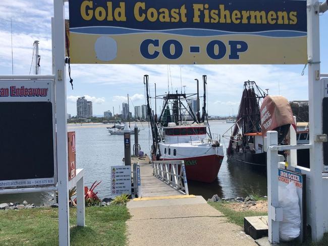 Entrance to the Gold Coast Fishermen's Co-Op at The Spit on the Gold Coast.