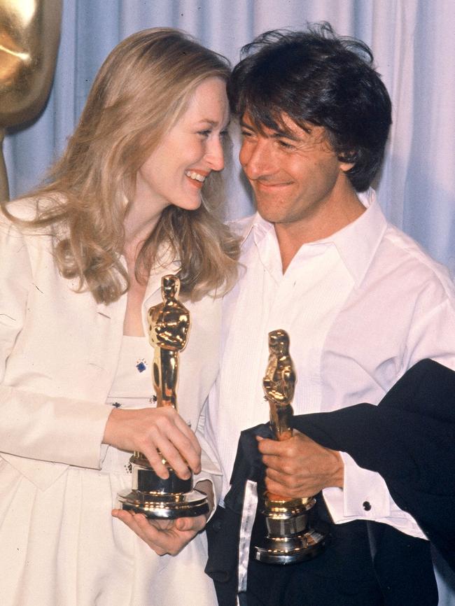 Streep and Hoffman at the 1980 Academy Awards. Picture: Getty Images