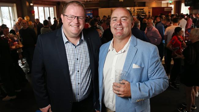 Mark Levy (left) with Mark Riddell. The pair will again be part of the Continuous Call Team going forward. Picture: Richard Dobson