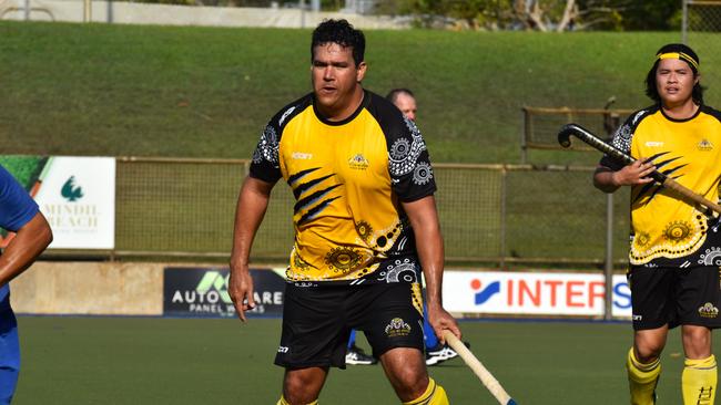 Four goal hero Travis Carroll led his Nightcliff Tigers to another B-grade premiership. Picture: Darcy Jennings.