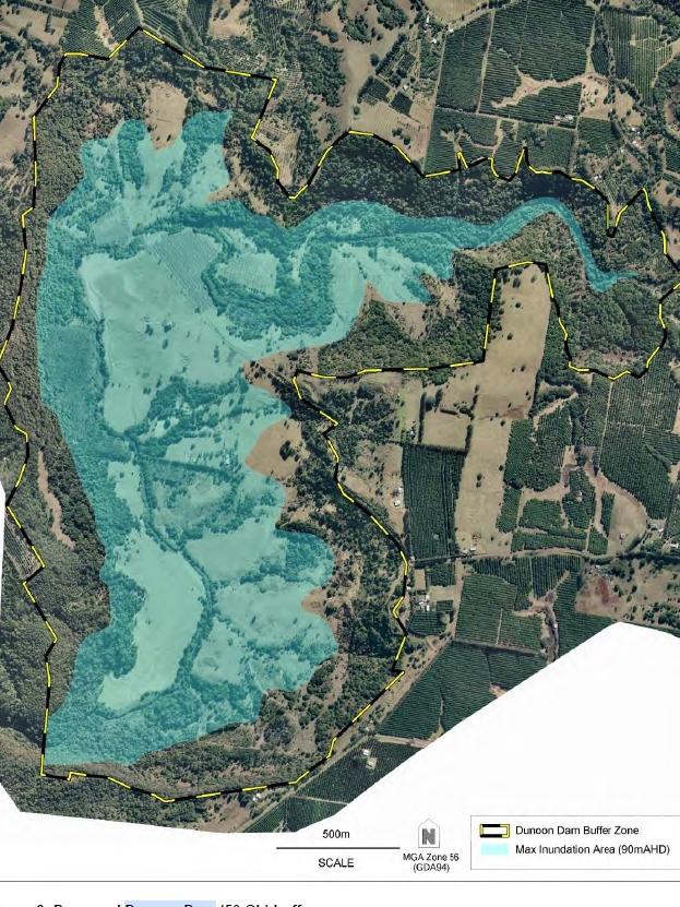 The catchment and buffer zones of a Proposed Dunoon Dam as they will be discussed by Rous County Council.