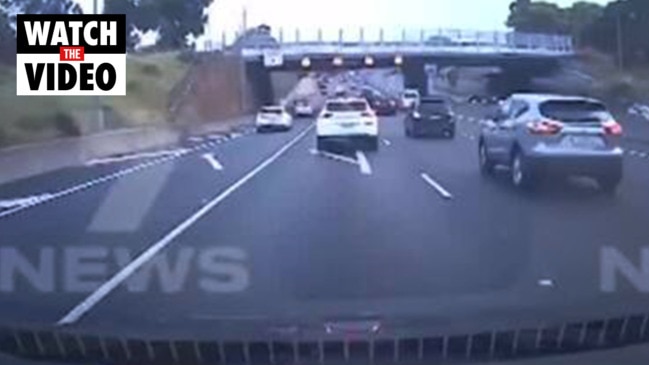 Multi-car pile-up on Southern Expressway (7NEWS)