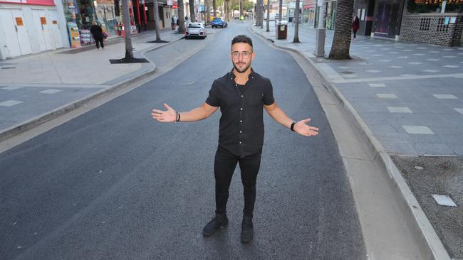 Costa D’oro manager Gene Fusco in an empty Orchid Ave. Picture: Glenn Hampson