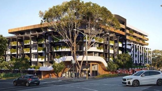 An image of the proposed nine-storey apartment complex. Picture: Monash Council