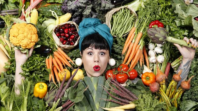 Chef Shannon Martinez vegging out ahead of the Melbourne Food and Wine Festival in March. Picture: David Caird