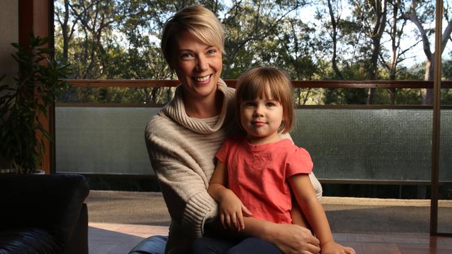 Anti-violence campaigner Jonty Bush with her daughter Albie, 3. Pictures: David Kelly