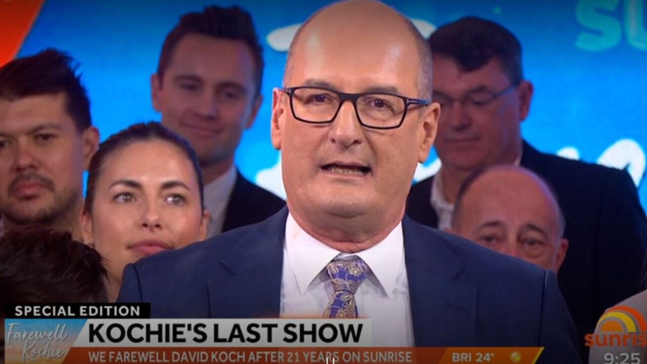 David Koch says farewell to Sunrise.