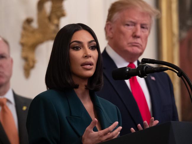 Kim Kardashian says she was warned against collaborating with the President on criminal justice. Picture: AFP