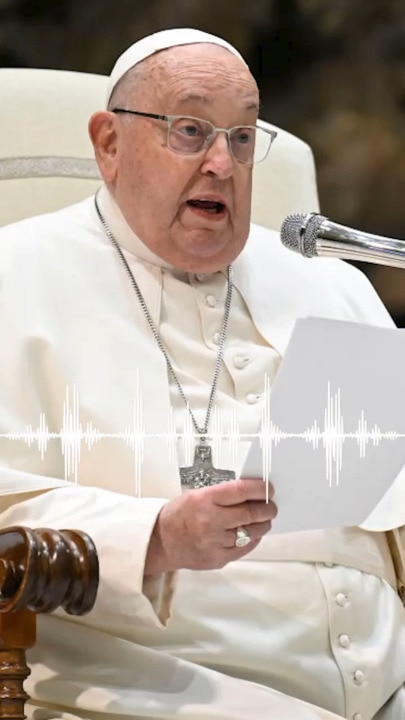 Pope shares audio message from hospital