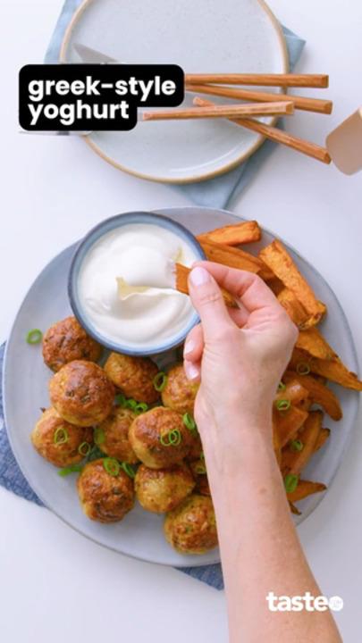 Easy air fryer French onion chicken meatballs