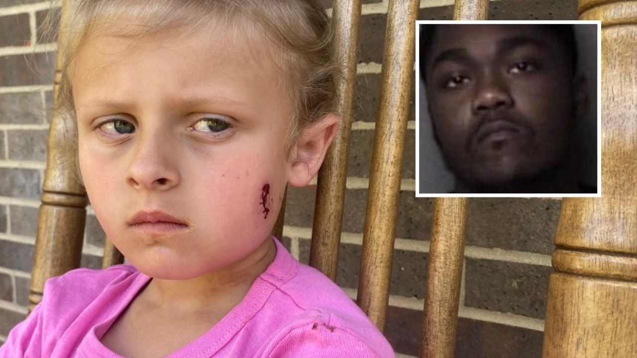 Six-year-old Kinsley and the suspected gunman, Robert Singletary.