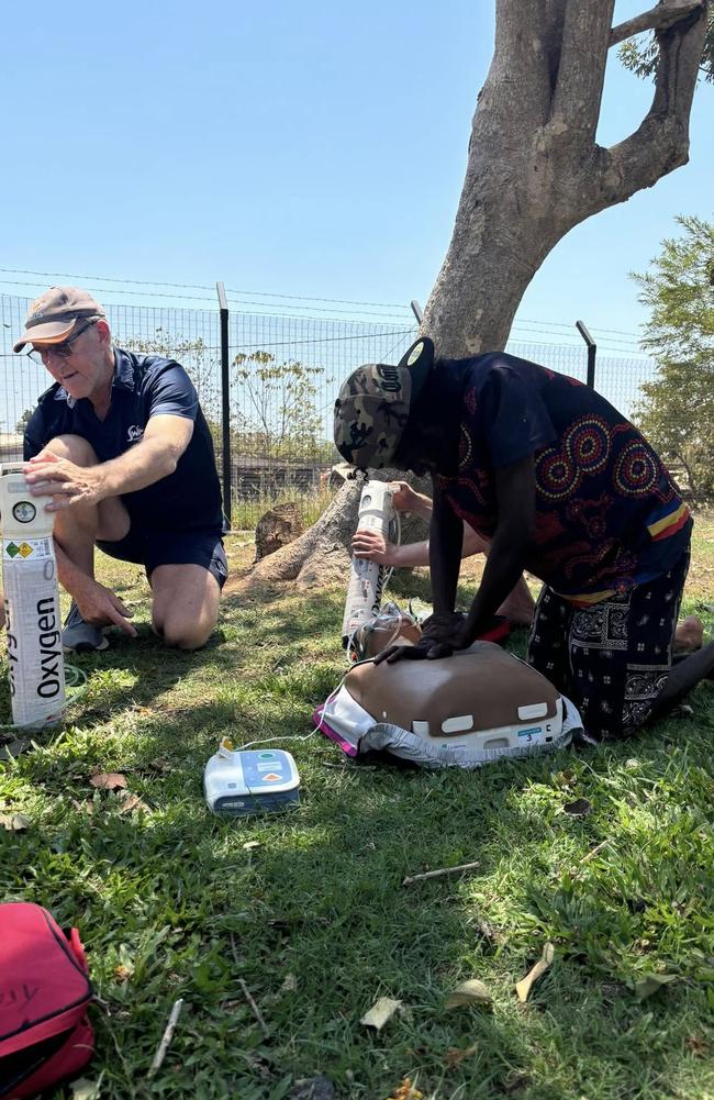 The Y Australia's Northern Territory aquatic programs director, Rob West, travelled to Wadeye in early October to train up a new batch of local lifeguards. Picture: Facebook/ Remote Pools Project