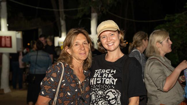 Jemima Myer and Julie Kantor at the Gapan Gallery of Garma Festival on Friday August 2023. Picture: Pema Tamang Pakhrin