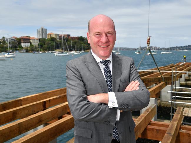 Federal MP Trent Zimmerman poses for a photo at the HMAS Platypus site in North Sydney, (AAP Image/Joel Carrett)