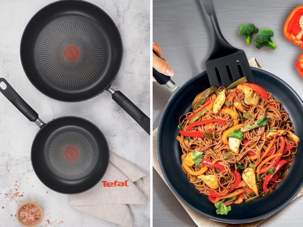 There's up to 40 per cent off the original price of Tefal cookware at Myer this Boxing Day. Image: Myer