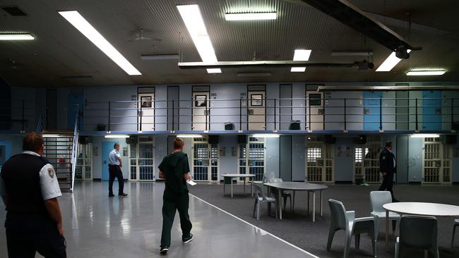 Pictured is one of the cell blocks at Silverwater Correction Centre. Picture: Tim Hunter.