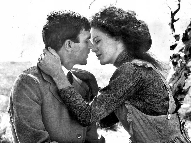 Actors Judy Davis and Sam Neill, in 1979 film "My Brilliant Career"