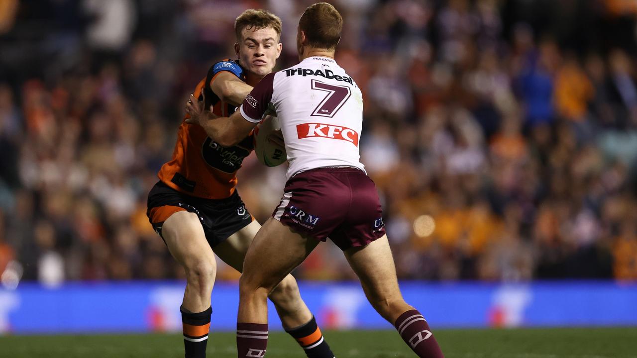 Galvin was starstruck getting to play against Daly Cherry-Evans and Manly’s other stars. Picture: Jason McCawley/Getty Images