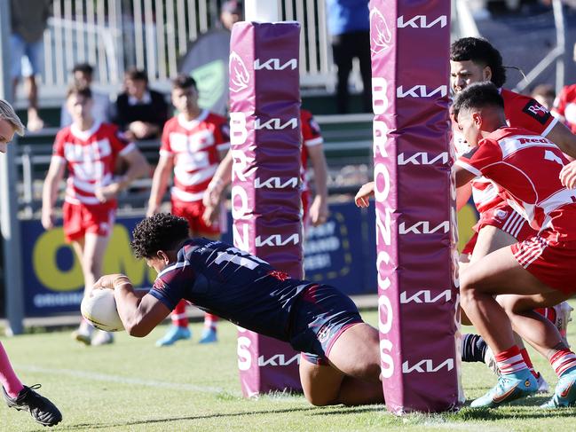 Langer Trophy schoolboy rugby league grand final between Palm Beach Currumbin SHS and Ipswich SHS. Picture: Nigel Hallett