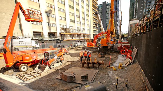 Over 100,000 people will be working on state-sponsored infrastructure projects in Victoria. Picture: Stuart McEvoy