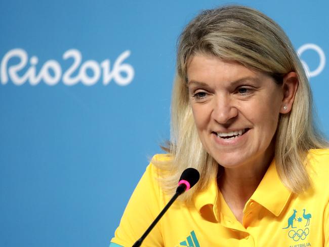 RIO DE JANEIRO, BRAZIL - AUGUST 14: Kitty Chiller of Australia speaks during a press conference at the Main Press Centre on August 14, 2016 in Rio de Janeiro, Brazil. (Photo by Chris Graythen/Getty Images)