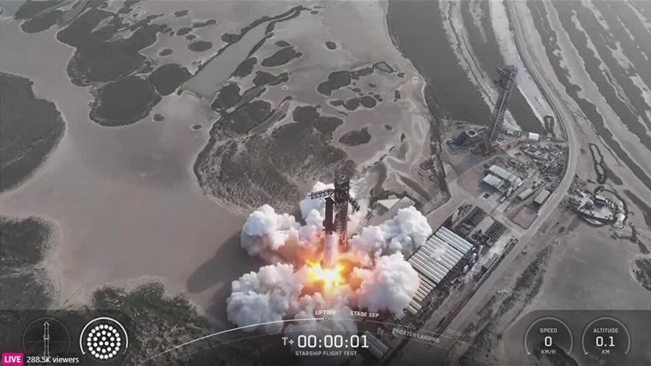 SpaceX's Starship spins out of control halfway through flight