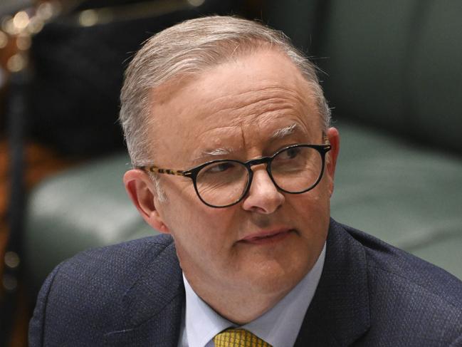 CANBERRA, AUSTRALIA - FEBRUARY 16: Prime Minister Anthony Albanese during Question Time at Parliament house in Canberra. Picture: NCA NewsWire / Martin Ollman