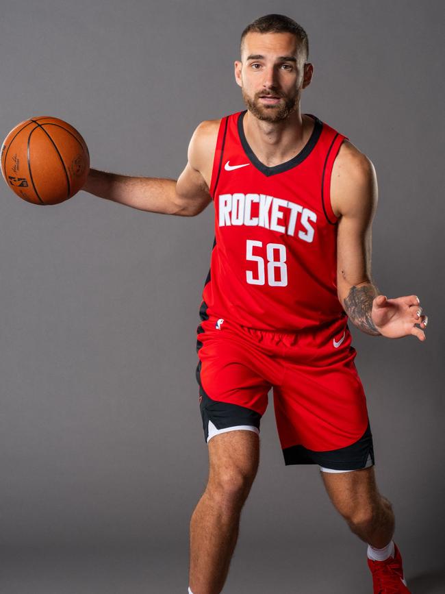 Jack McVeigh is now impressing in the NBA on a two-way deal with Houston Rockets. Picture: Getty Images/AFP