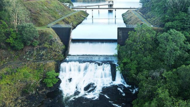 The Copperlode Dam, also known as Lake Morris, is the City of Cairns’ main water supply, spilling over into Freshwater Creek in the Redlynch Valley. Picture: Brendan Radke