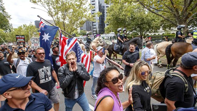 Protesters in Melbourne last week. Picture: NCA NewsWire