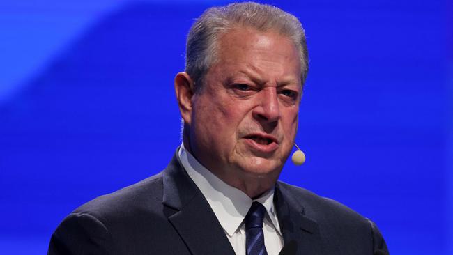 Former US vice president and climate campaigner Al Gore speaks during the COP27 climate conference in Egypt. Picture: AFP