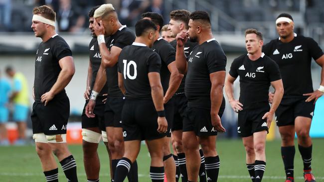 The All Blacks face up to something they are clearly not use to.