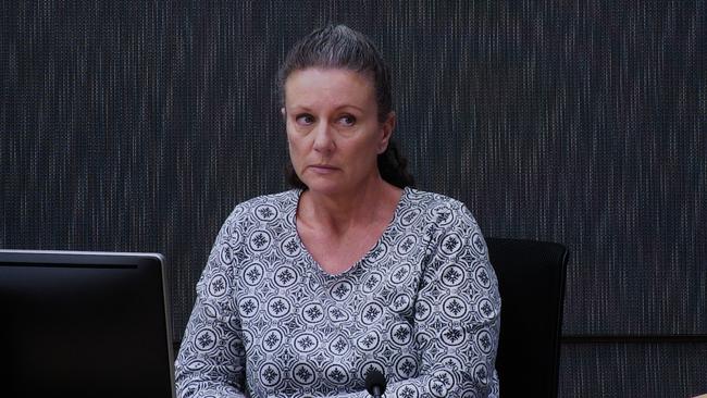 Kathleen Folbigg appears via video link during a convictions inquiry at the NSW Coroners Court, Sydney. Picture: AAP Image/Joel Carrett