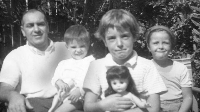 Jim Beaumont with his children Grant, Jane and Arnna.