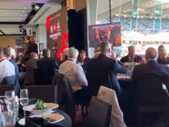 Jane Clifton took this footage during the lunch at the MCG. Vision: Instagram/cliffotoo