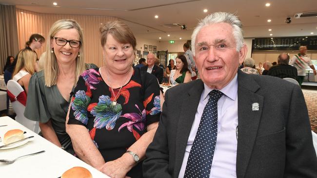 Left: Lyndal Gordon, Ellen, and John Gibson, President of the North Coast National Lismore Show Society, at the East Lismore Bowling Club for the showgirl and teen showgirl competition. Picture: Cath Piltz