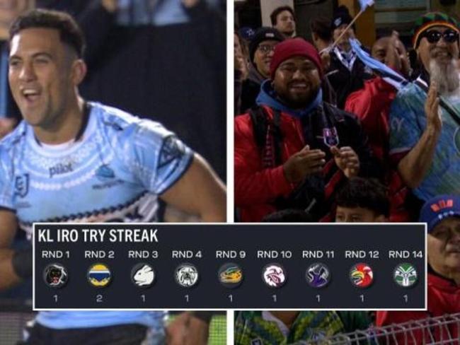 Iro's HISTORIC 9-game try streak