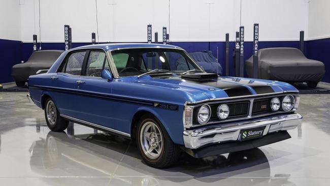 The Ford Falcon GT-HO Phase III at Slattery’s Auctions. Says Judith Neilson: ‘‘I’d wanted to collect a beautiful artwork that was Australian, very contemporary.’