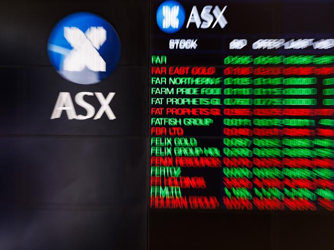 SYDNEY, AUSTRALIA - NewsWire Photos, October 29 2024. GENERIC. Stocks. Finance. Economy. Stock price ticker of the Australian Stock Exchange, ASX, at their offices on Bridge Street. Picture: NewsWire / Max Mason-Hubers