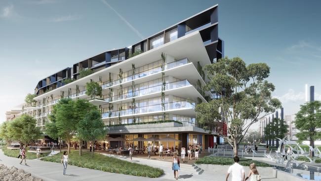 An artist’s impression of a development proposed for the site at 17 Skyring Tce, Teneriffe, in 2016.