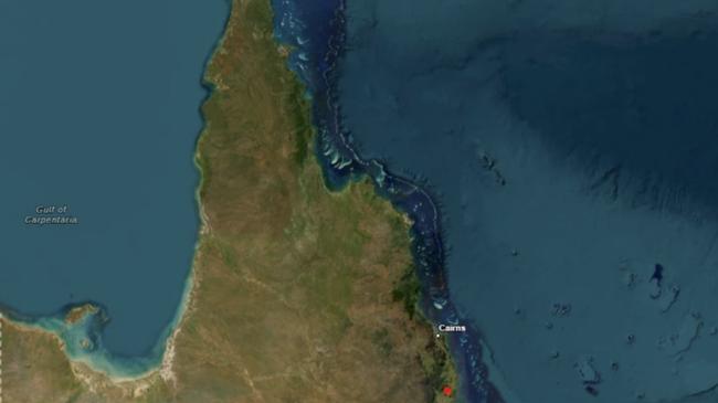 A magnitude 2.1 earthquake has struck the tiny town of Tully in Far North Qld. Picture: GeoScience Australia.