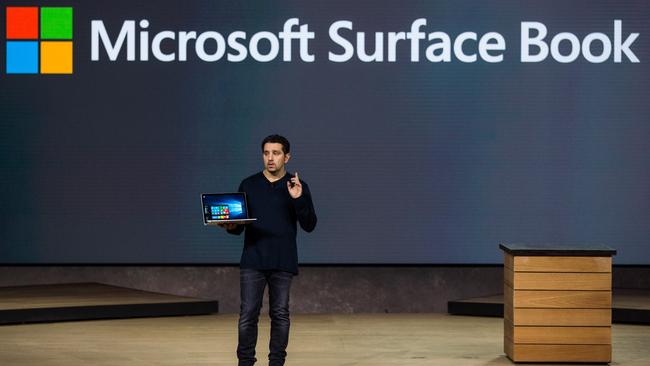 New book, new page ... a new laptop titled the Microsoft Surface Book. Picture: Andrew Burton/Getty Images