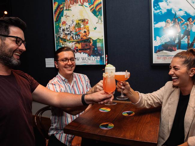 Revellers enjoy some cocktails at The Clock. Picture: Sean Foster