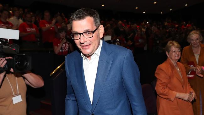 Premier Dan Andrews attends the Labor’s campaign launch. Picture: Rebecca Michael.