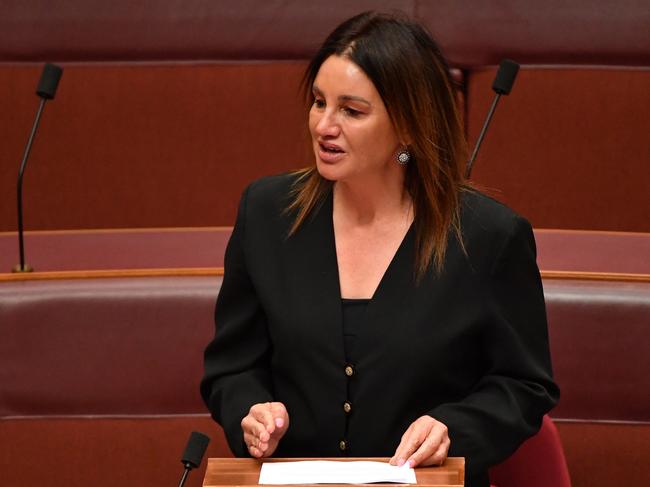 Jacqui Lambie in the Senate. Picture: AAP