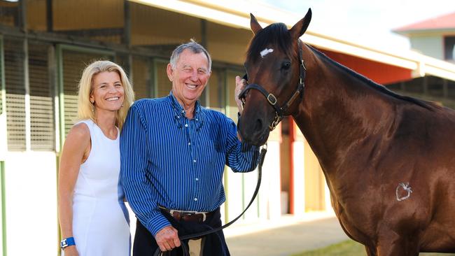 John Singleton with partner Venessa Merrin.