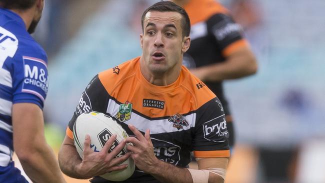 Corey Thompson moves to fullback for Wests Tigers. Picture: AAP