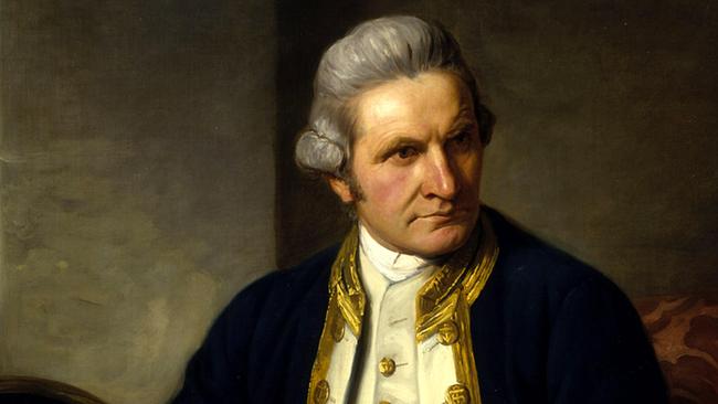 The portrait of Captain James Cook hanging in the National Maritime Museum in Greenwich, London. Picture: GL Archive / Alamy Stock Photo