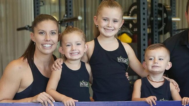 Hannah Clarke with her children (L-R) Laianah, Aaliyah and Trey.